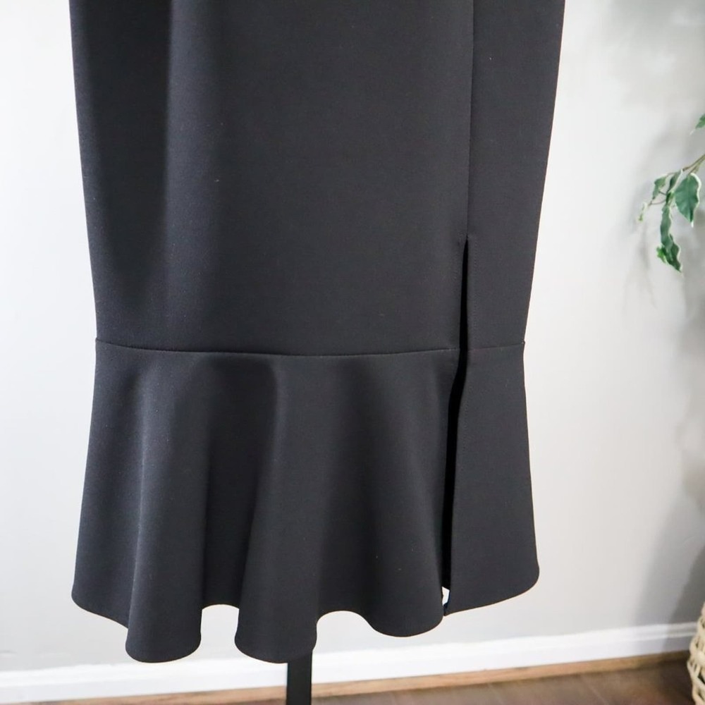 Guess Off the Shoulder Black Sequin Evening Dress with Ruffle Size 4 - Picture 4 of 9